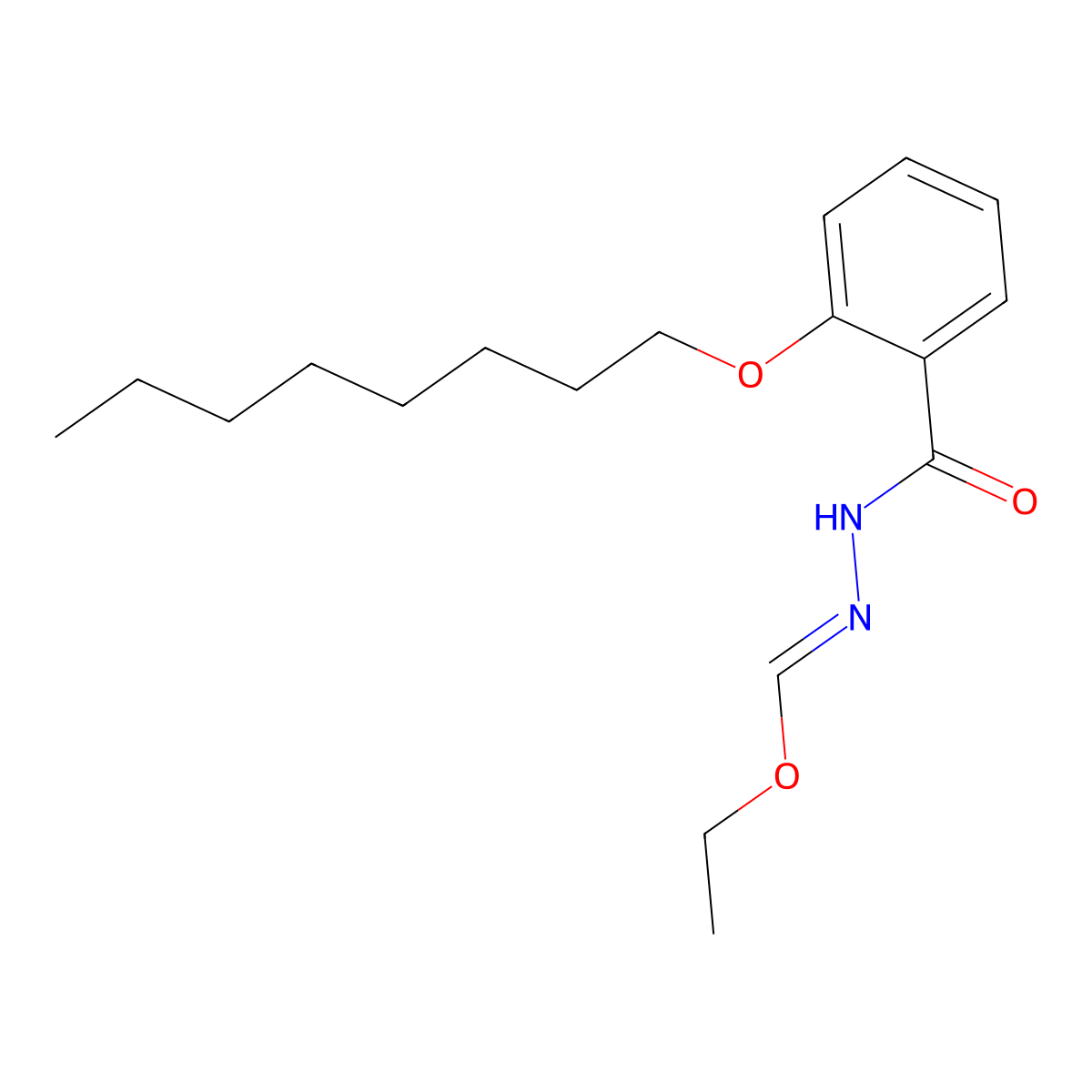 2-(Octyloxy)benzoic acid 2-(ethoxymethylene)hydrazide molecular structure, CAS 401819-94-1