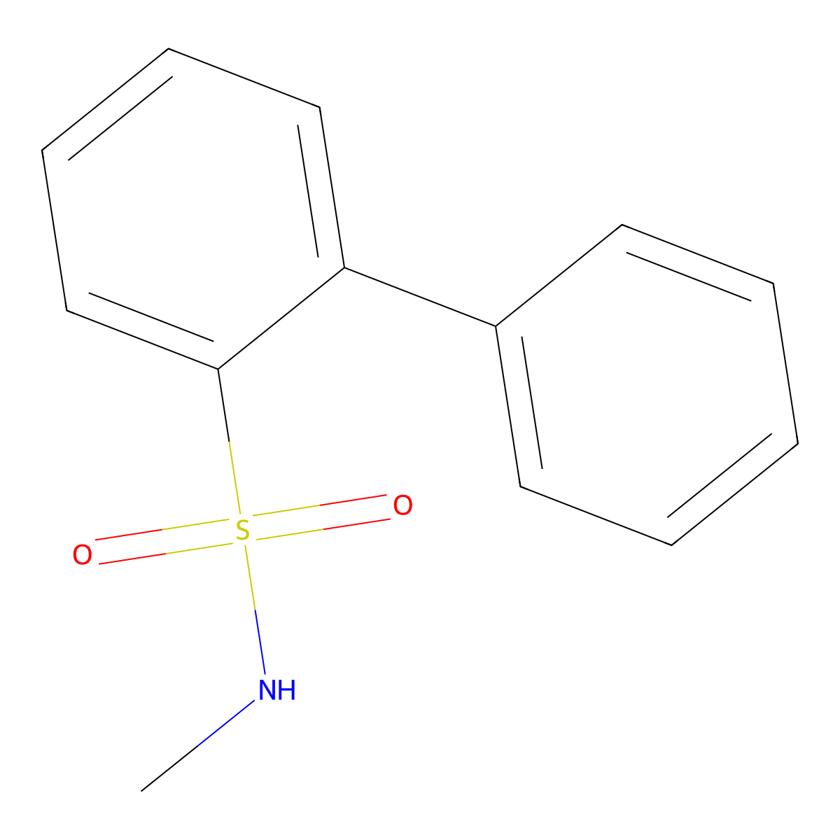 N-methyl-2-phenylbenzene-1-sulfonamide molecular structure, CAS 40182-07-8