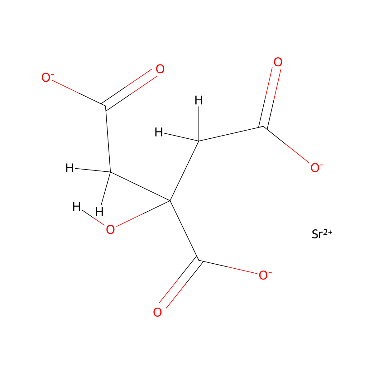 Strontium citrate molecular structure, CAS 40182-75-0