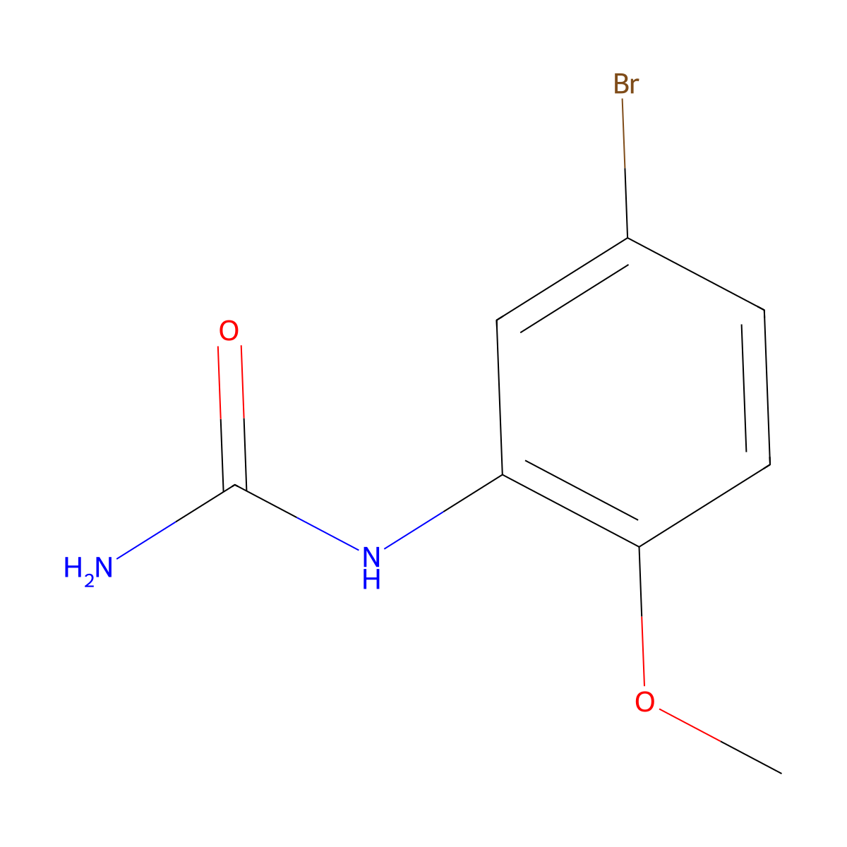 N-(5-bromo-2-methoxyphenyl)urea molecular structure, CAS 401824-98-4