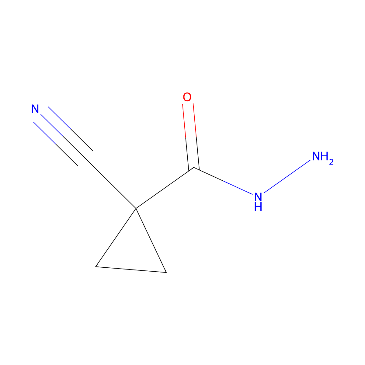 1-Cyanocyclopropanecarbohydrazide molecular structure, CAS 401825-00-1