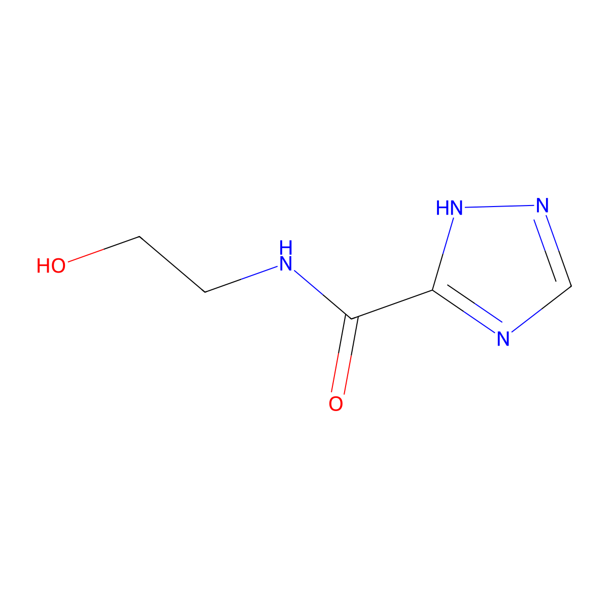 N-(2-hydroxyethyl)-1H-1,2,4-triazole-5-carboxamide molecular structure, CAS 401827-17-6