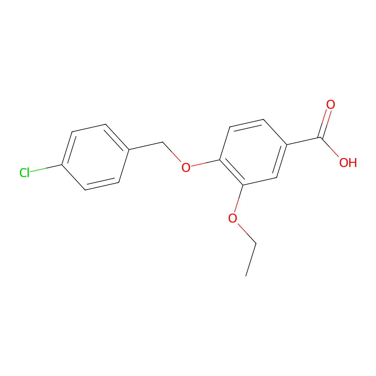 4-[(4-Chlorobenzyl)oxy]-3-ethoxybenzoic acid molecular structure, CAS 401827-45-0