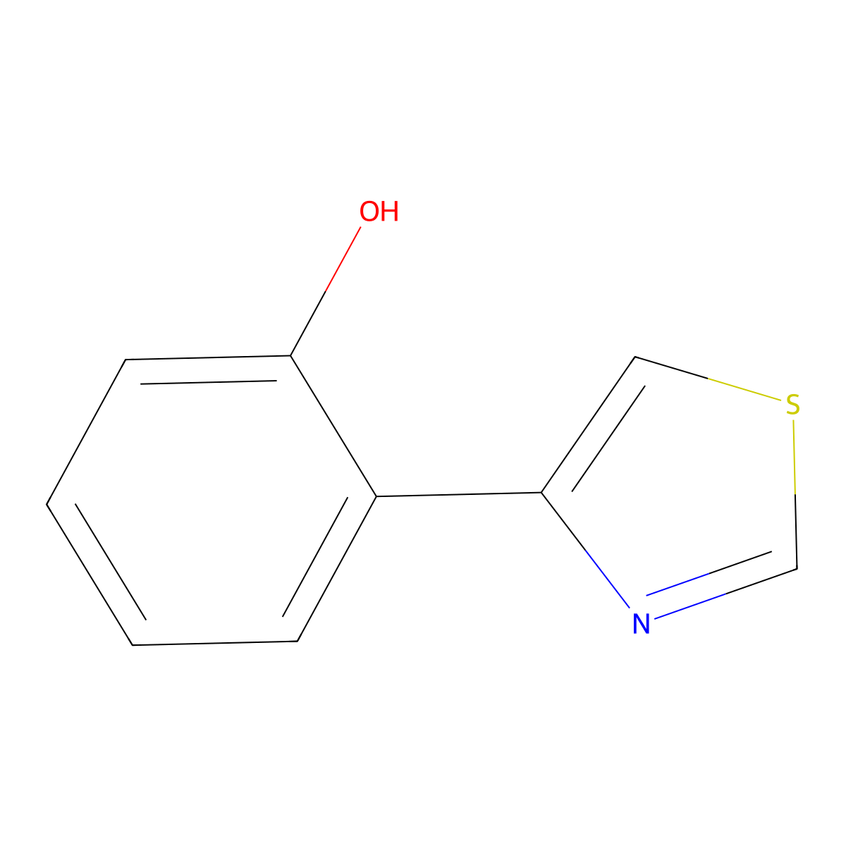 2-(1,3-Thiazol-4-yl)phenol molecular structure, CAS 401831-47-8