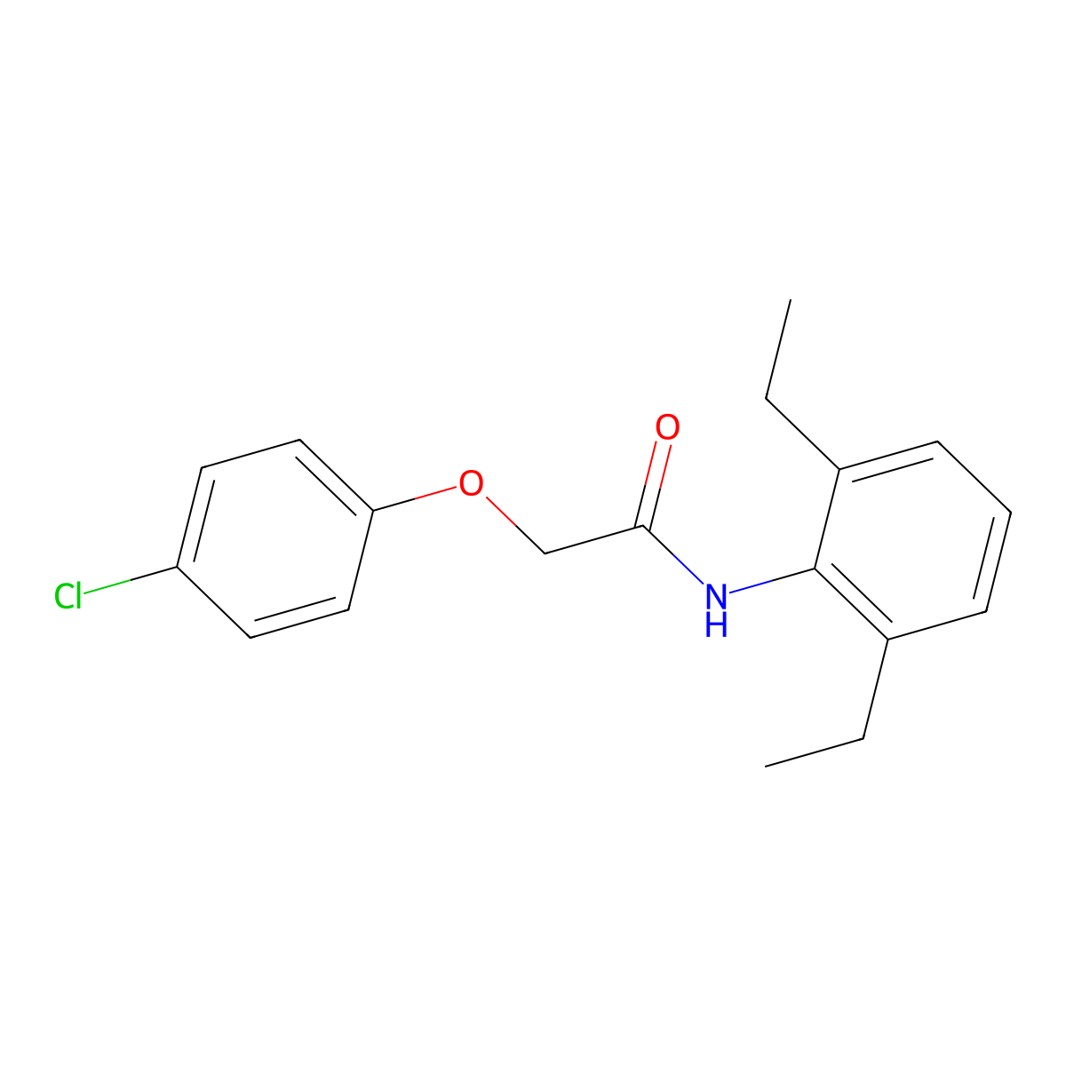 2-(4-Chlorophenoxy)-N-(2,6-diethylphenyl)acetamide molecular structure, CAS 401834-43-3