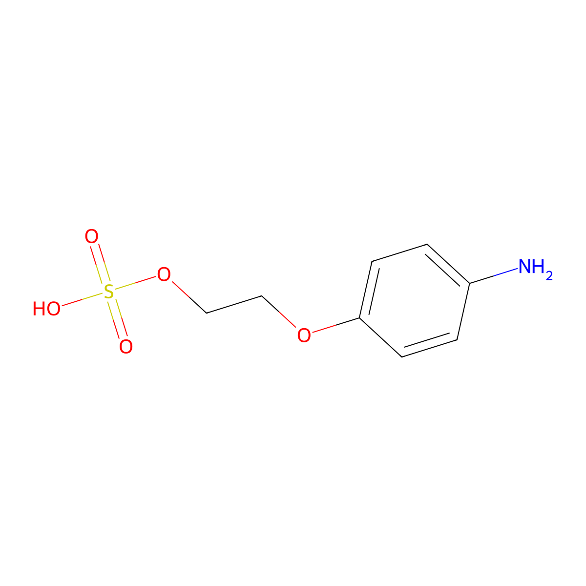 Ethanol, 2-(4-aminophenoxy)-, 1-(hydrogen sulfate) molecular structure, CAS 40184-38-1