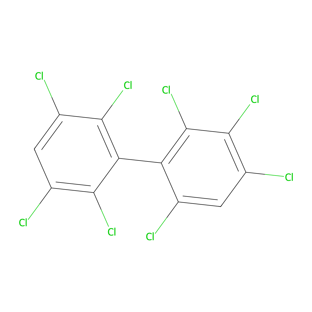 2,2',3,3',4,5',6,6'-Octachlorobiphenyl molecular structure, CAS 40186-71-8