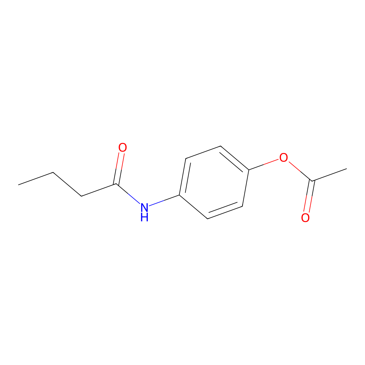 4-Butyramidophenyl acetate molecular structure, CAS 40188-44-1