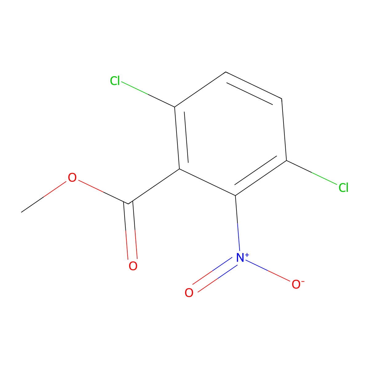 Benzoic acid, 3,6-dichloro-2-nitro-, methyl ester molecular structure, CAS 40188-83-8