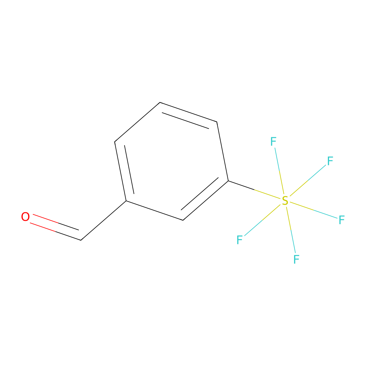 3-(Pentafluoro-lambda6-sulfanyl)benzaldehyde molecular structure, CAS 401892-80-6