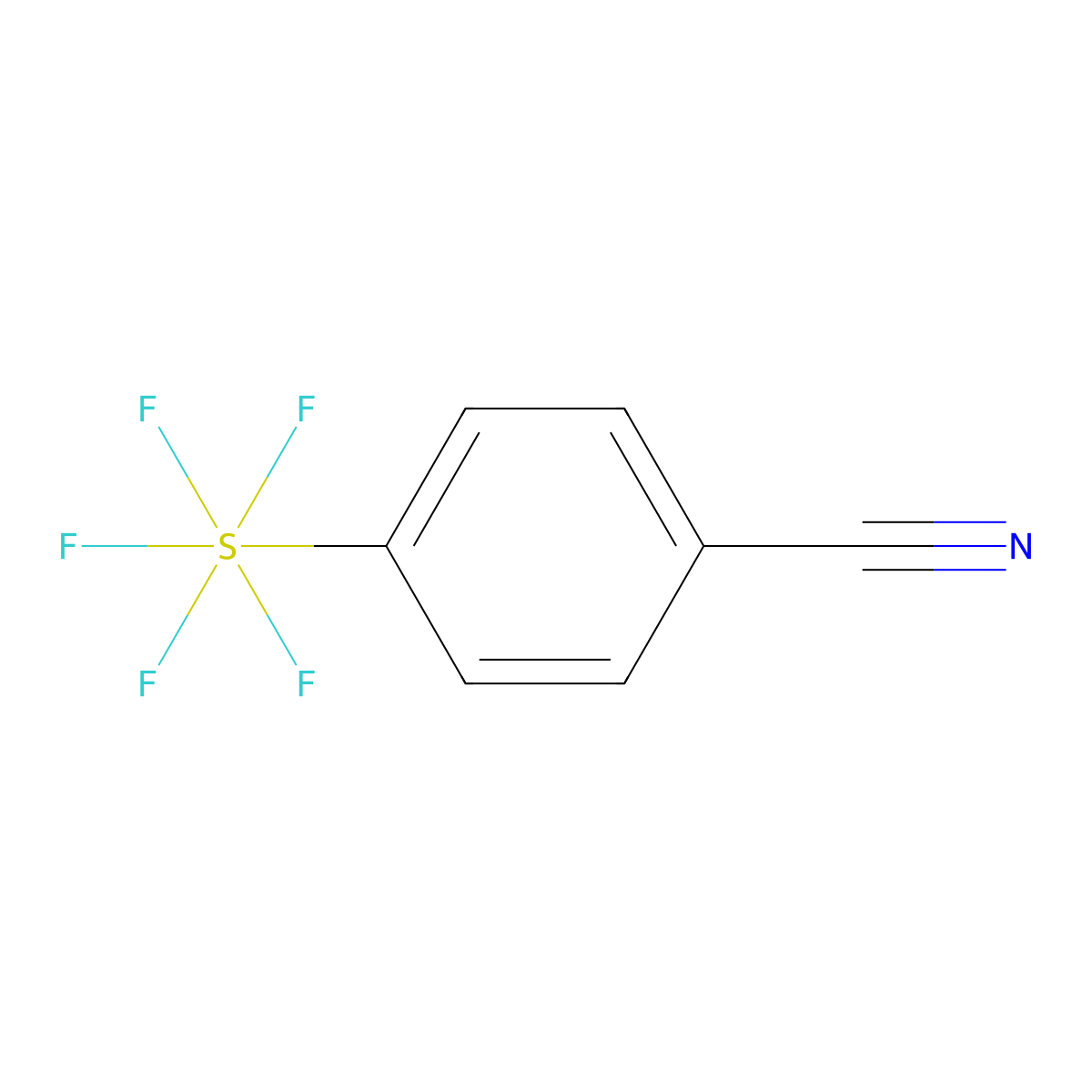 4-Cyanophenylsulfur pentafluoride molecular structure, CAS 401892-85-1