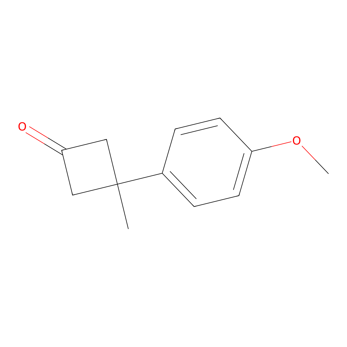 3-(4-Methoxyphenyl)-3-methylcyclobutan-1-one molecular structure, CAS 401895-06-5