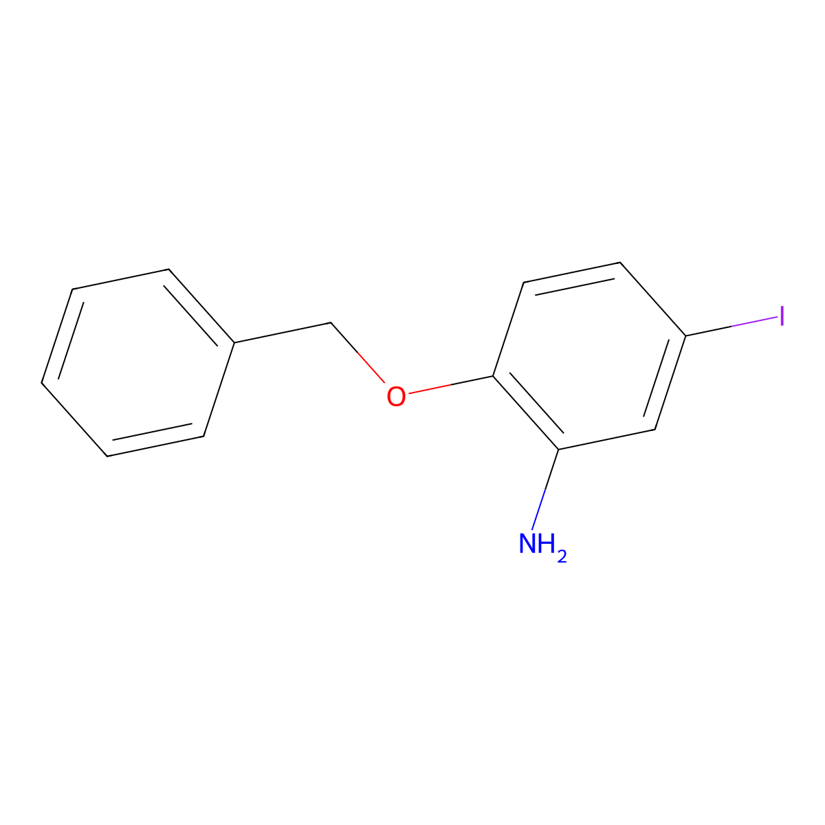 2-(Benzyloxy)-5-iodoaniline molecular structure, CAS 401899-30-7