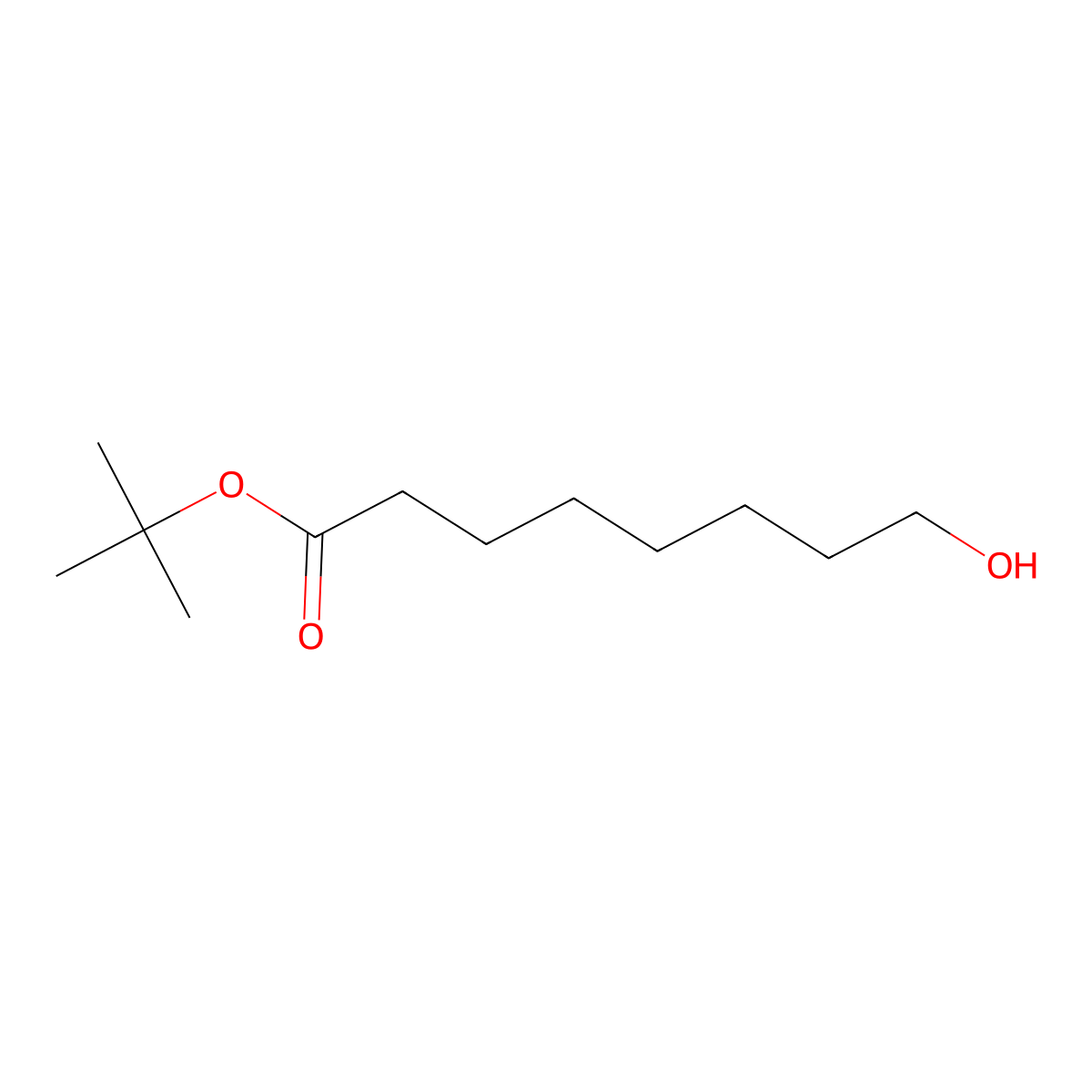 Tert-butyl 8-hydroxyoctanoate molecular structure, CAS 401901-41-5