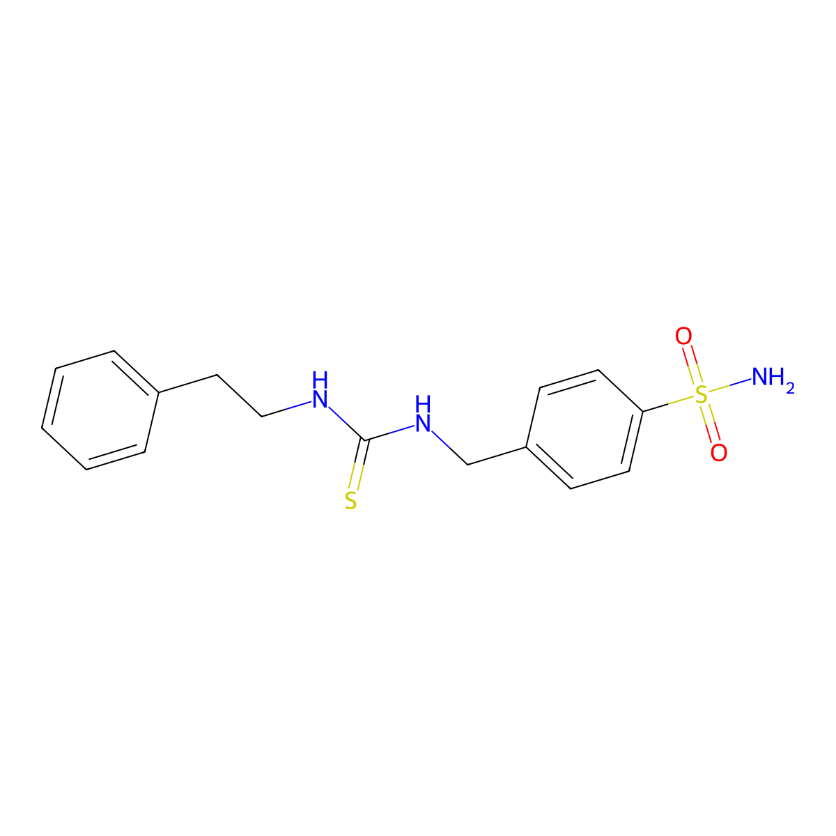 4-({[(2-Phenylethyl)carbamothioyl]amino}methyl)benzenesulfonamide molecular structure, CAS 401907-23-1