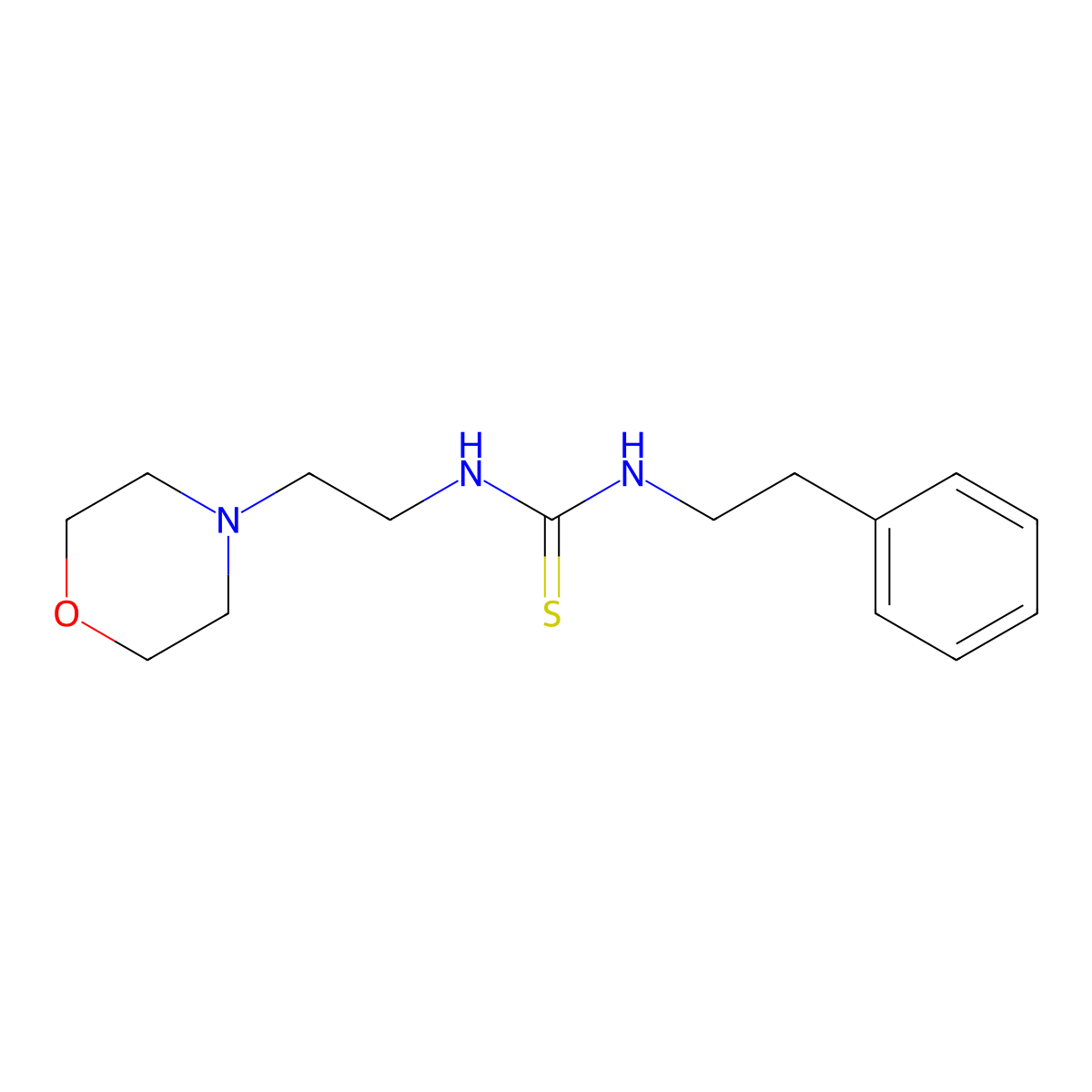 1-[2-(Morpholin-4-yl)ethyl]-3-(2-phenylethyl)thiourea molecular structure, CAS 401908-21-2