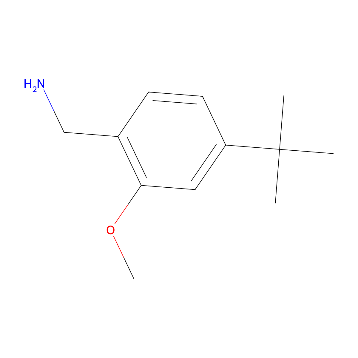 4-t-Butyl-2-methoxybenzylamine molecular structure, CAS 401909-41-9