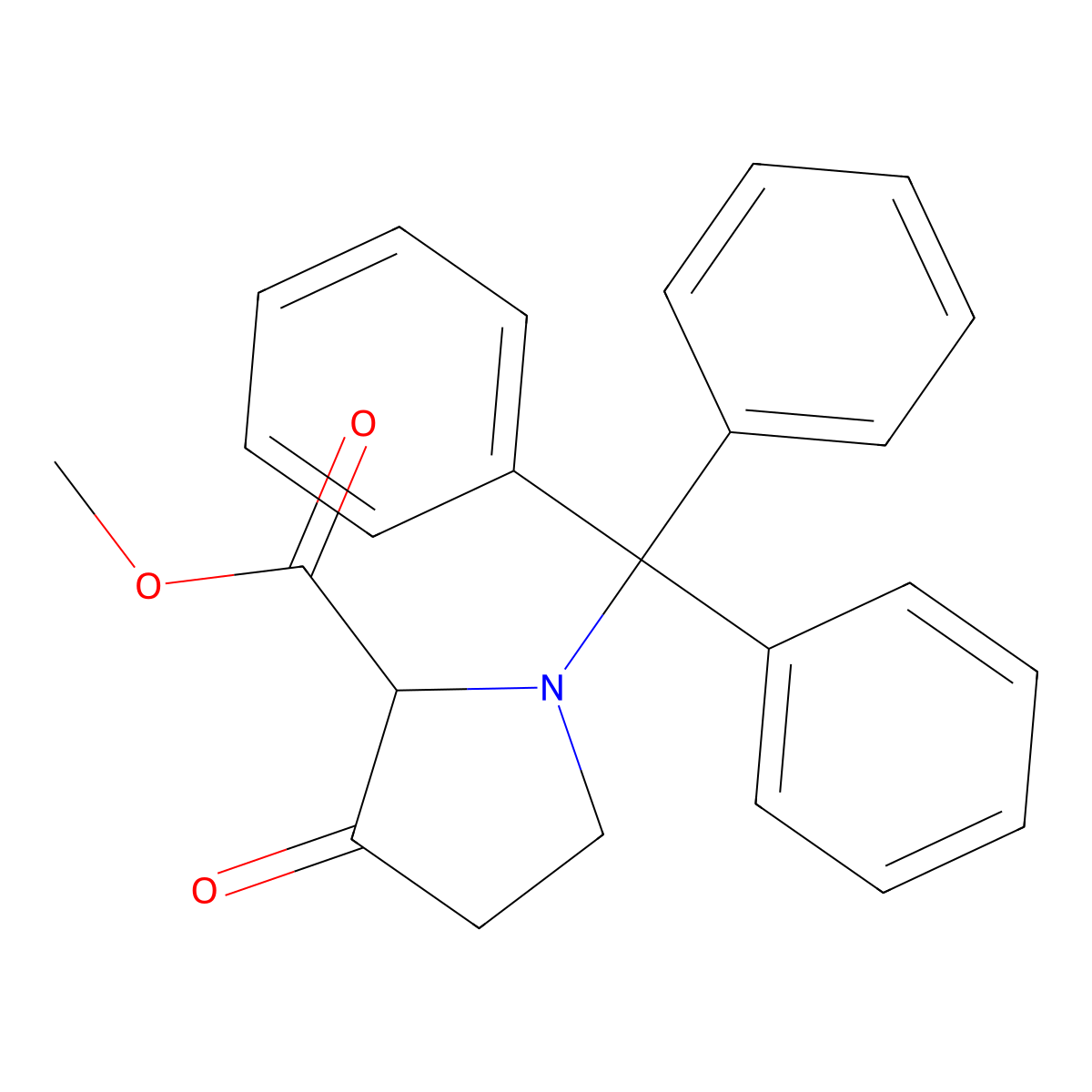 (S)-Methyl 3-oxo-1-tritylpyrrolidine-2-carboxylate molecular structure, CAS 401909-59-9