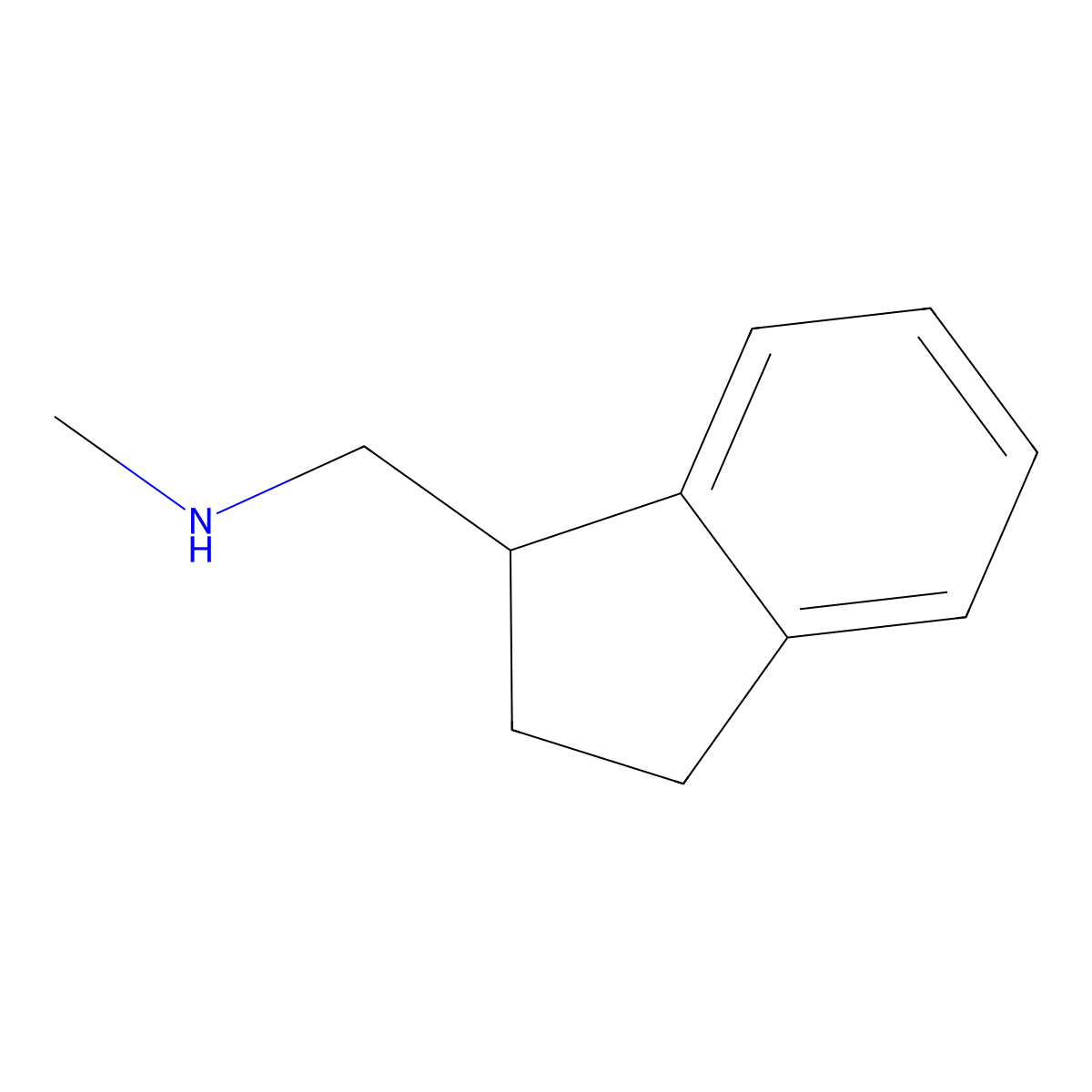 2,3-Dihydro-N-methyl-1H-indene-1-methanamine molecular structure, CAS 40191-37-5