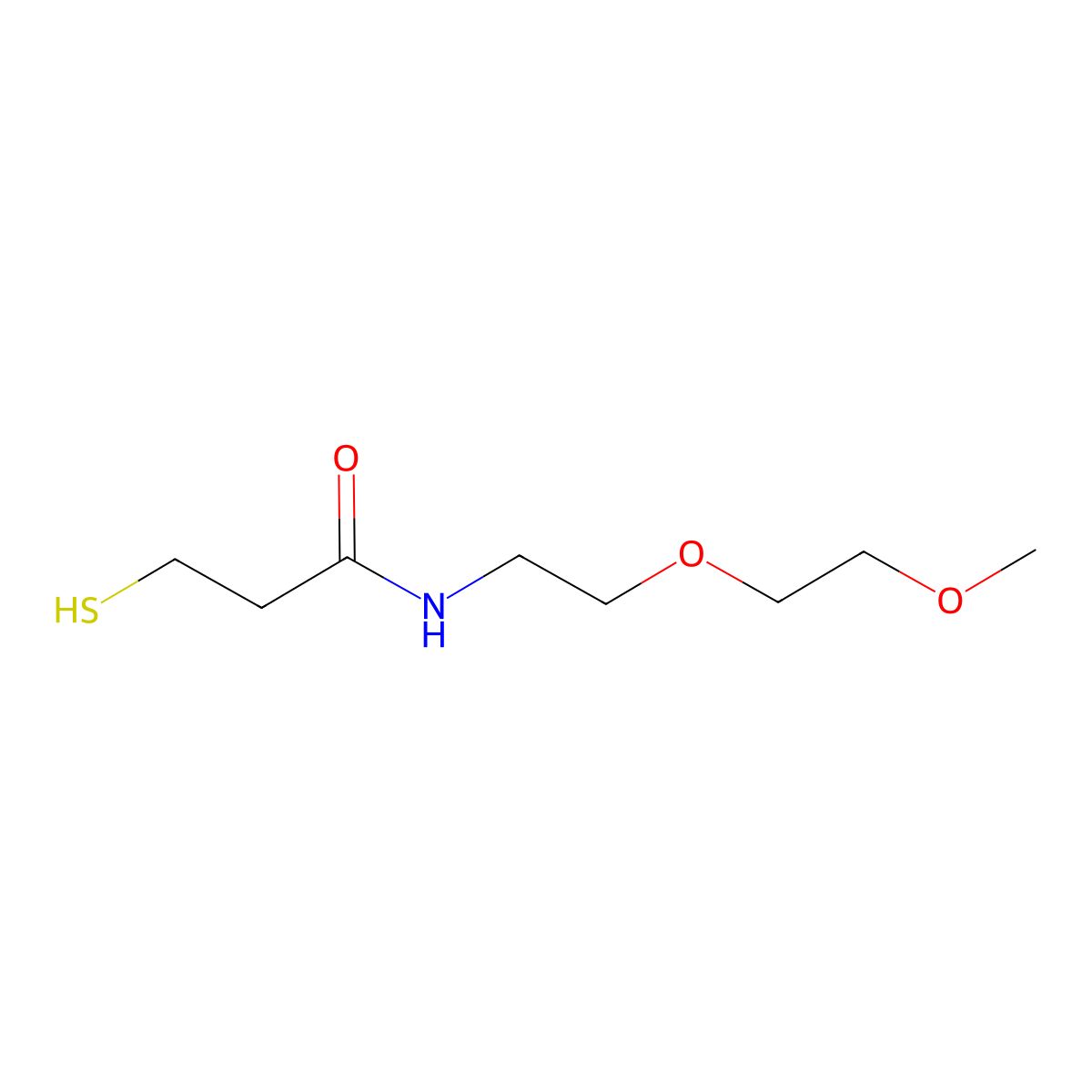 mPEG-Thiol molecular structure, CAS 401916-61-8