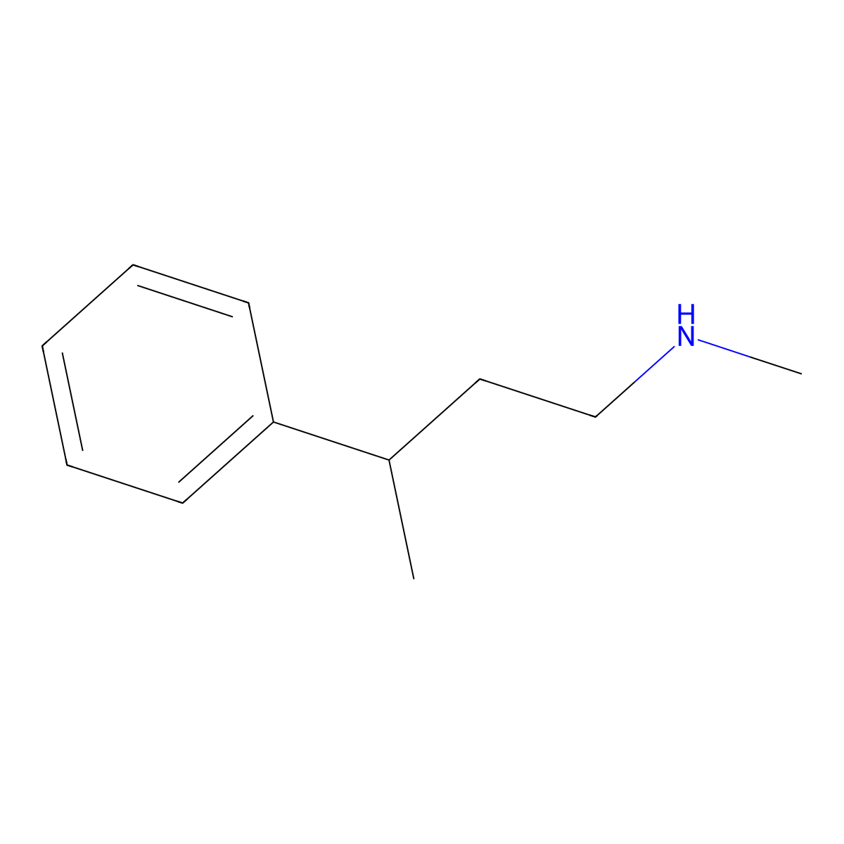 Methyl(3-phenylbutyl)amine molecular structure, CAS 40192-26-5