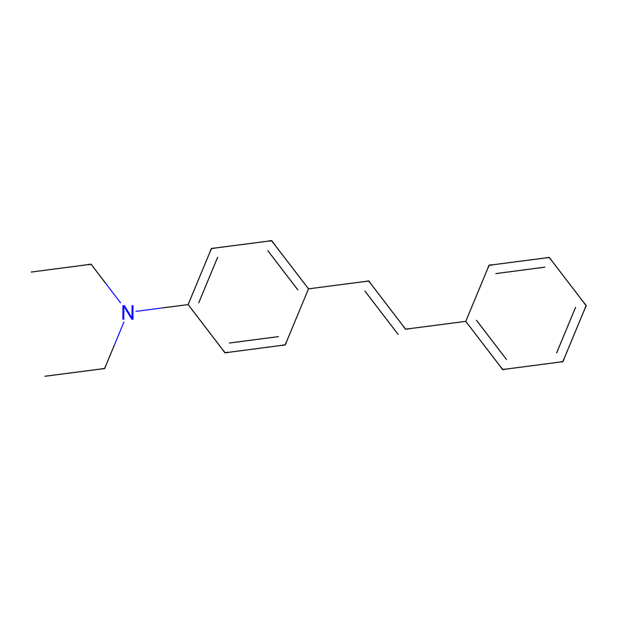 Diethylamino stilbene molecular structure, CAS 40193-47-3