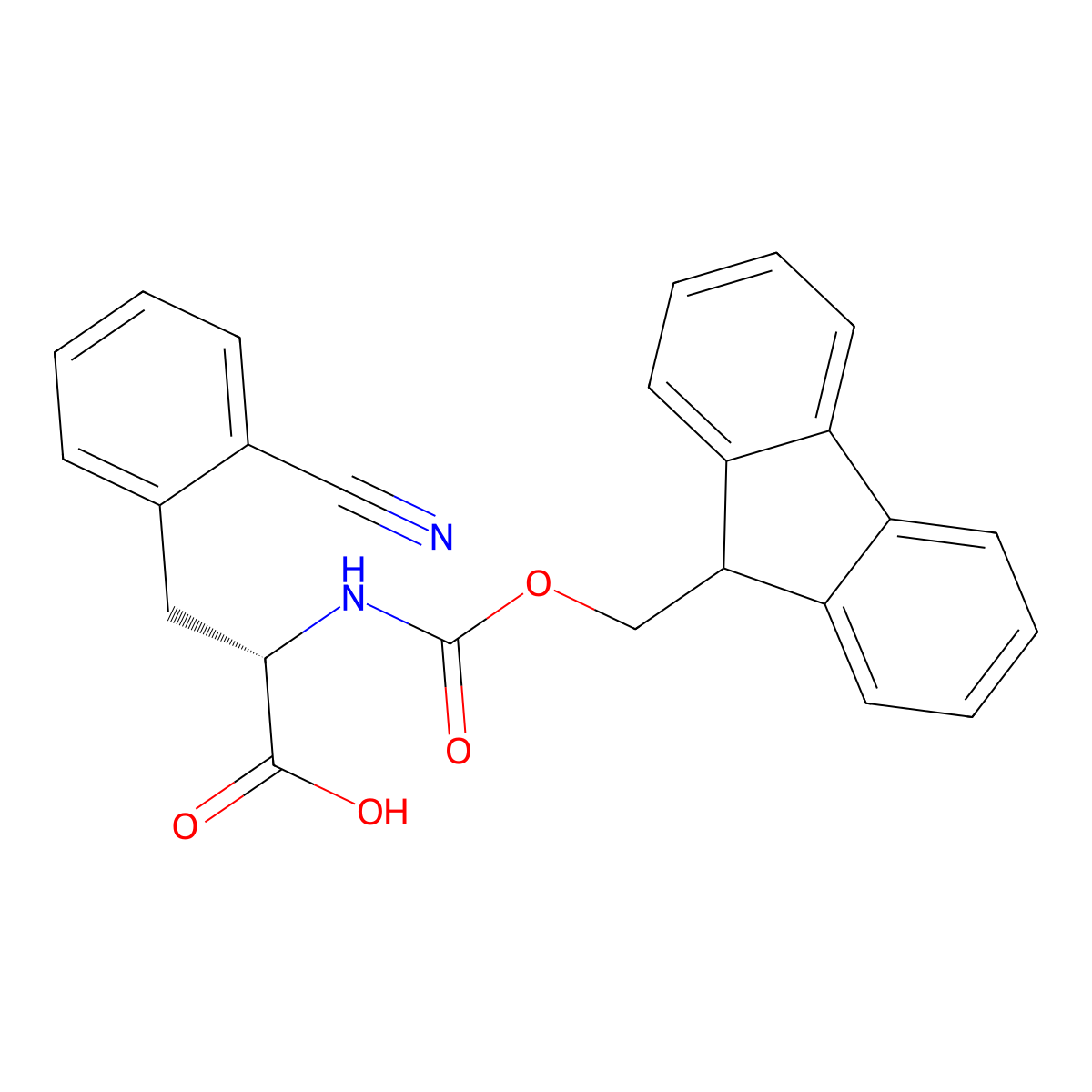 Fmoc-2-cyano-L-phenylalanine molecular structure, CAS 401933-16-2