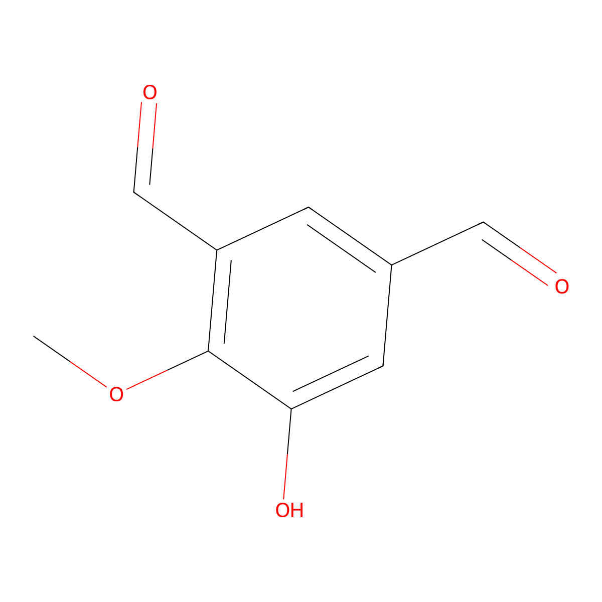 5-Hydroxy-4-methoxyisophthalaldehyde molecular structure, CAS 401935-66-8