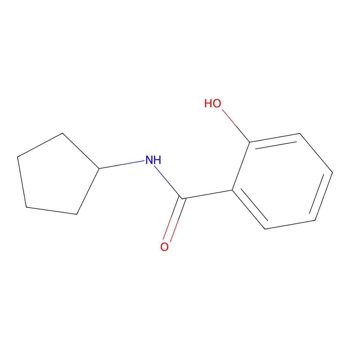 N-cyclopentyl-2-hydroxybenzamide molecular structure, CAS 401939-75-1