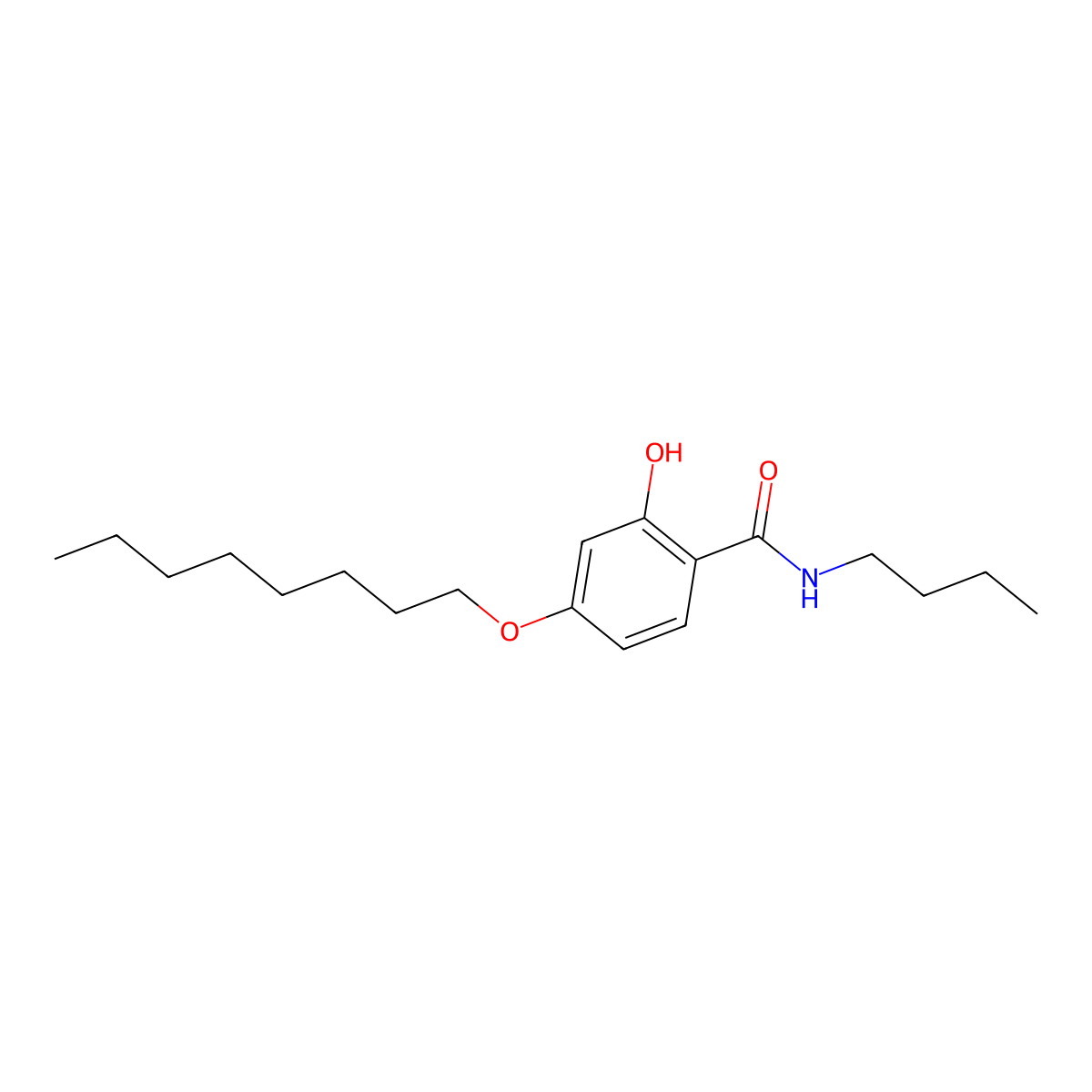 N-Butyl-2-hydroxy-4-(octyloxy)benzamide molecular structure, CAS 401939-81-9