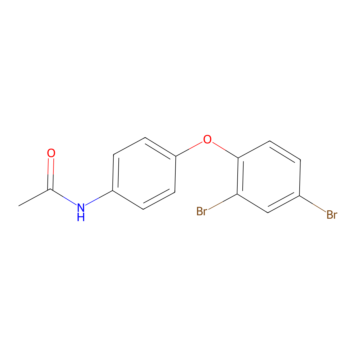 N-(4-(2,4-Dibromophenoxy)phenyl)acetamide molecular structure, CAS 401939-91-1