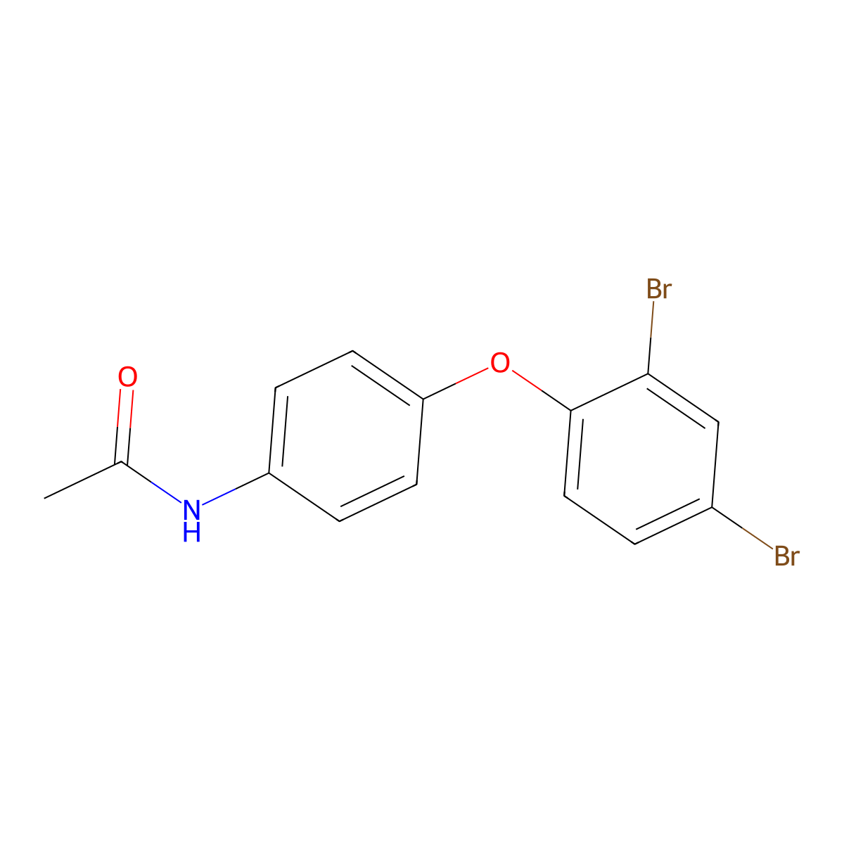 N-(4-(2,4-Dibromophenoxy)phenyl)acetamide molecular structure, CAS 401939-91-1