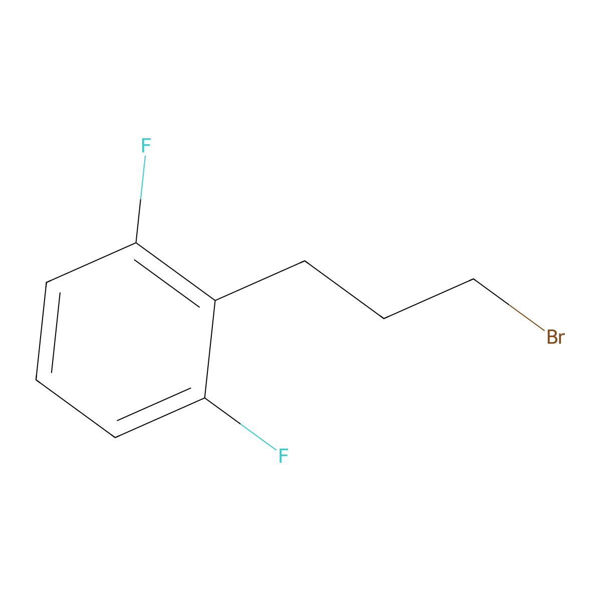 2-(3-Bromopropyl)-1,3-difluorobenzene molecular structure, CAS 401939-94-4