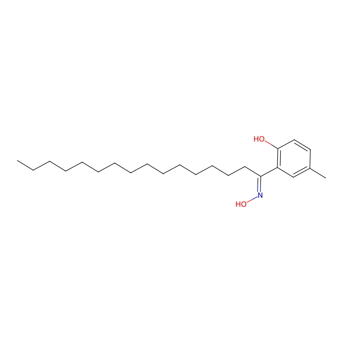 1-(2-Hydroxy-5-methylphenyl)-1-hexadecanone oxime molecular structure, CAS 401939-95-5