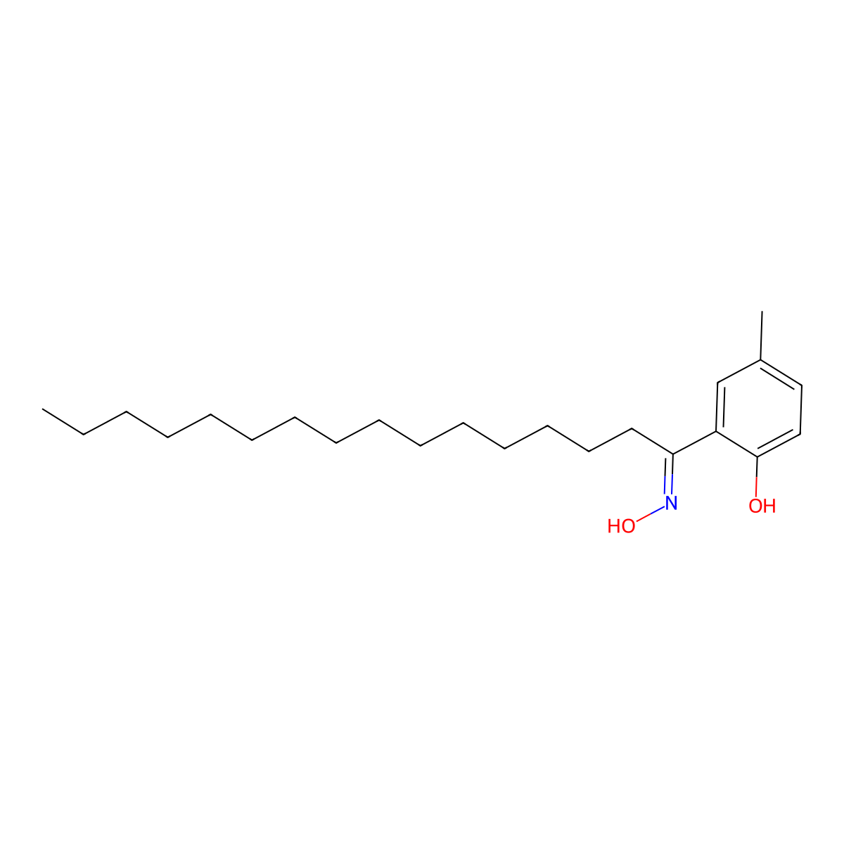 1-(2-Hydroxy-5-methylphenyl)-1-hexadecanone oxime molecular structure, CAS 401939-95-5