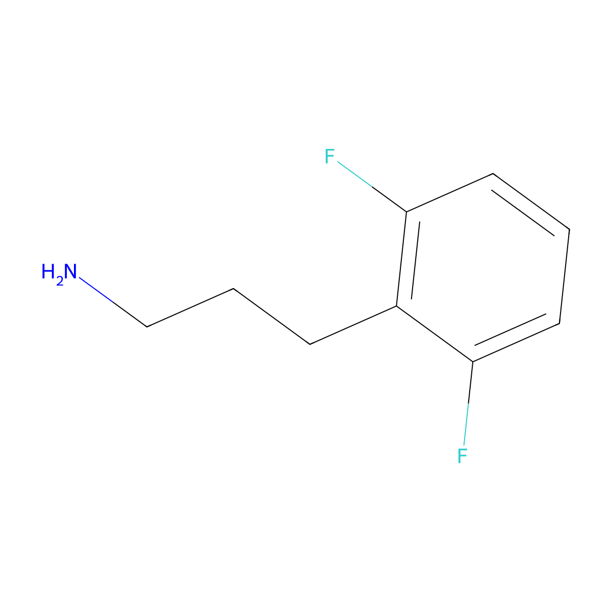 3-(2,6-Difluorophenyl)propan-1-amine molecular structure, CAS 401940-05-4