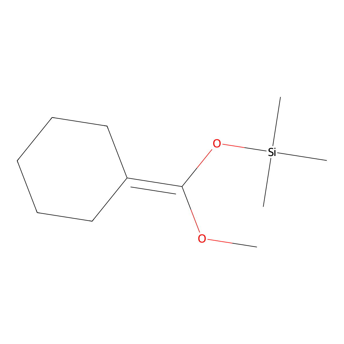 (Cyclohexylidene(methoxy)methoxy)trimethylsilane molecular structure, CAS 40195-26-4