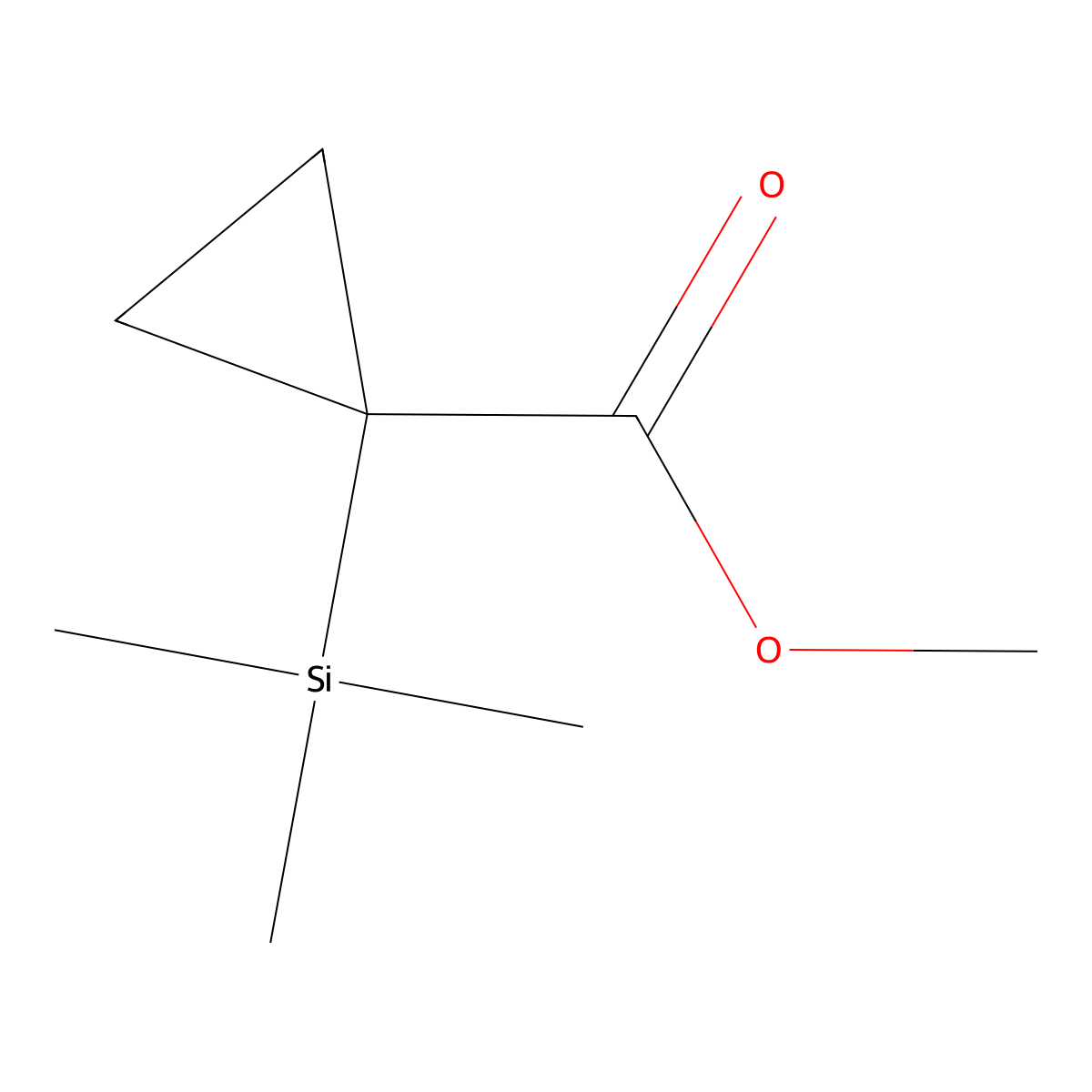 Methyl 1-(trimethylsilyl)cyclopropanecarboxylate molecular structure, CAS 40195-35-5