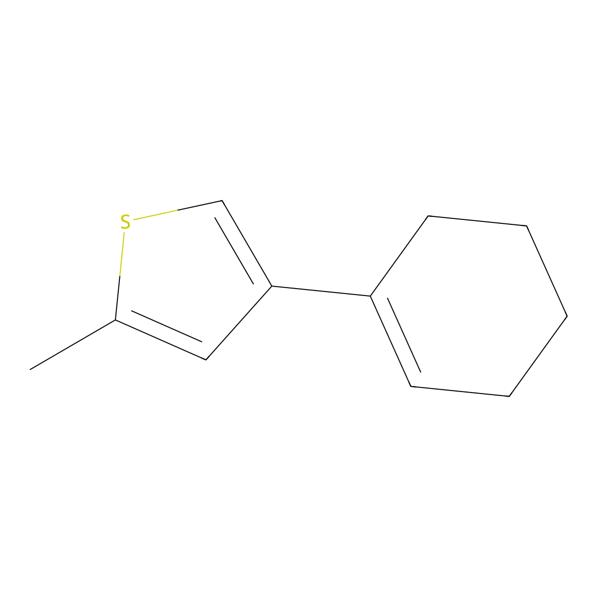 4-(Cyclohexen-1-yl)-2-methylthiophene molecular structure, CAS 40196-63-2