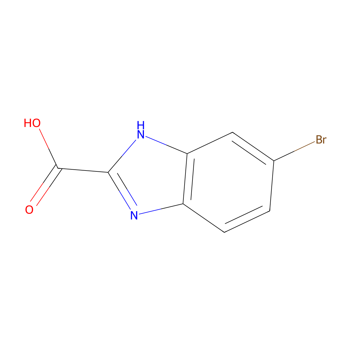 5-Bromo-1H-benzimidazole-2-carboxylic acid molecular structure, CAS 40197-20-4