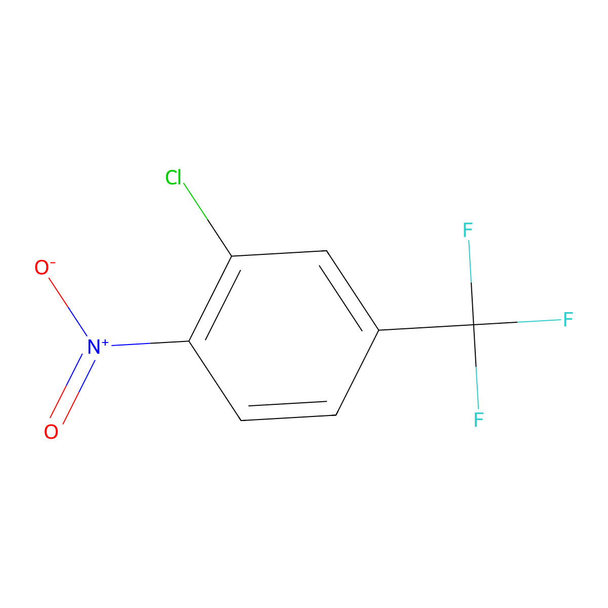 2-Chloro-1-nitro-4-(trifluoromethyl)benzene molecular structure, CAS 402-11-9
