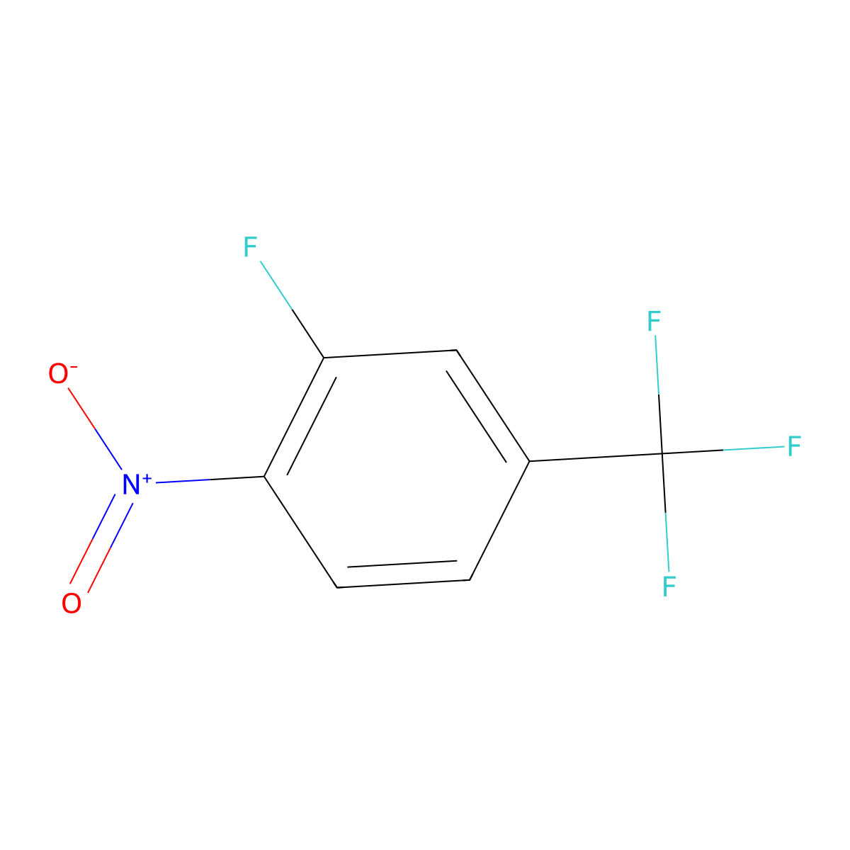 3-Fluoro-4-nitrobenzotrifluoride molecular structure, CAS 402-12-0