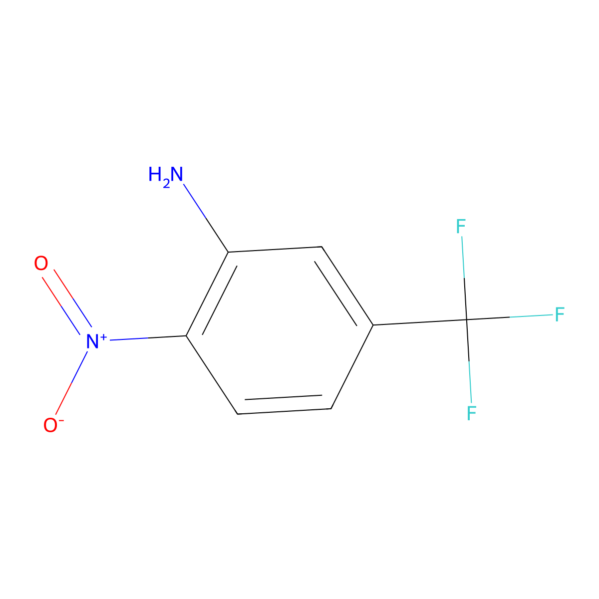 3-Amino-4-nitrobenzotrifluoride molecular structure, CAS 402-14-2