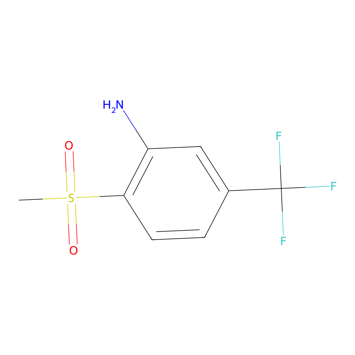 2-(Methylsulfonyl)-5-(trifluoromethyl)aniline molecular structure, CAS 402-19-7