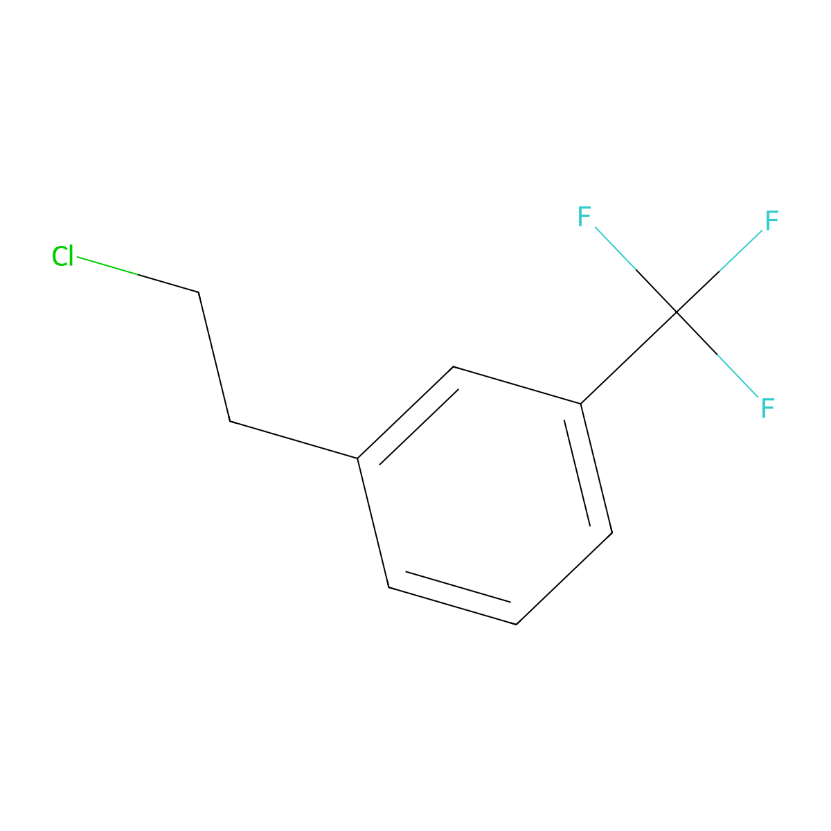1-(2-Chloroethyl)-3-(trifluoromethyl)benzene molecular structure, CAS 402-35-7