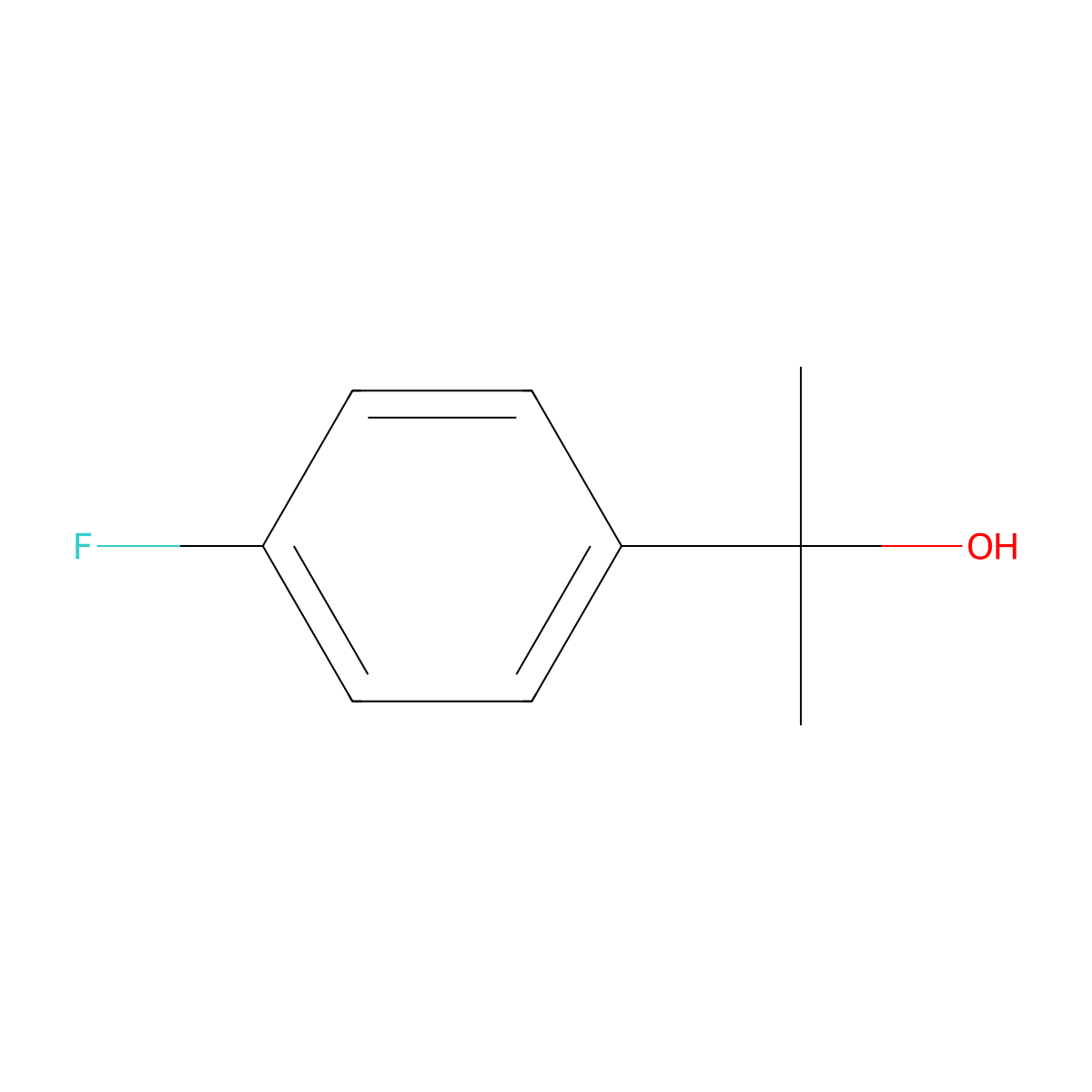 2-(4-Fluorophenyl)-2-propanol molecular structure, CAS 402-41-5