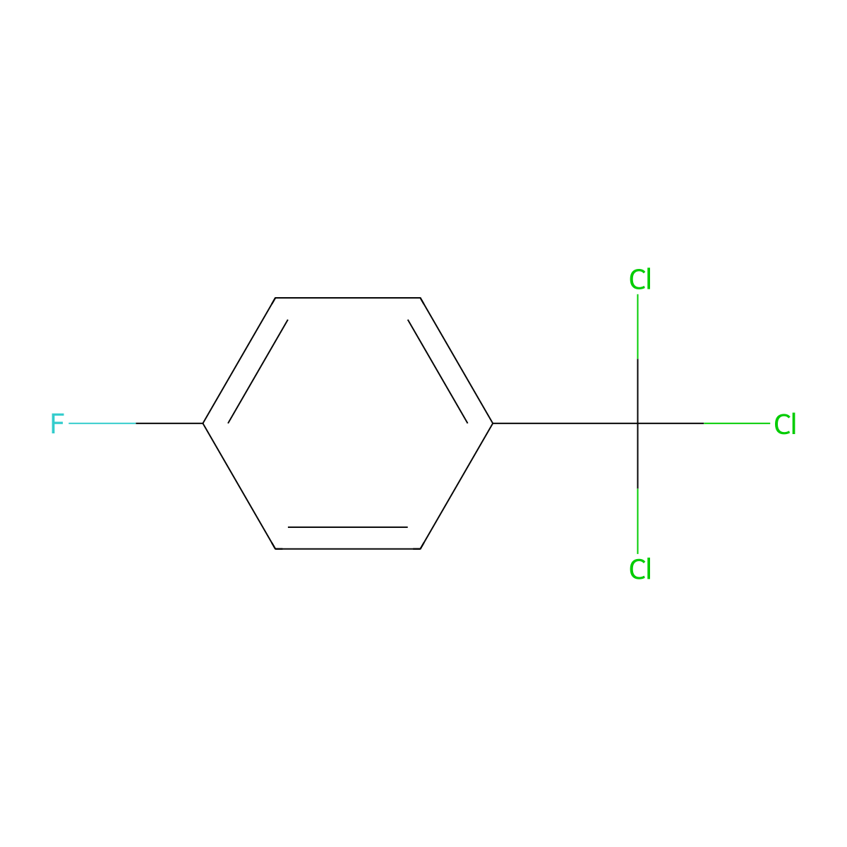 1-Fluoro-4-(trichloromethyl)benzene molecular structure, CAS 402-42-6
