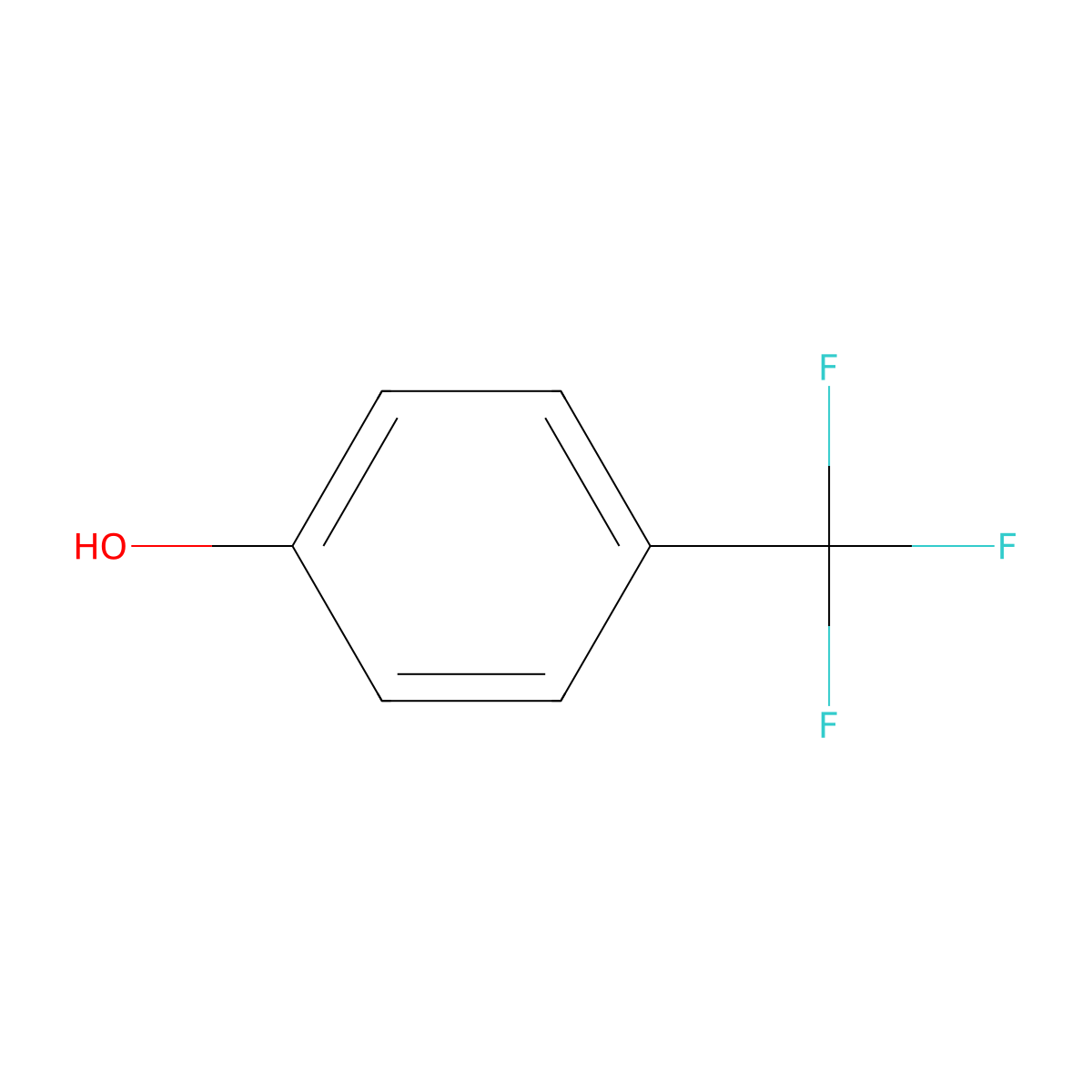 4-(Trifluoromethyl)phenol molecular structure, CAS 402-45-9