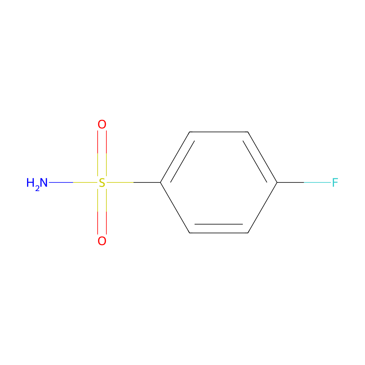 4-Fluorobenzenesulfonamide molecular structure, CAS 402-46-0