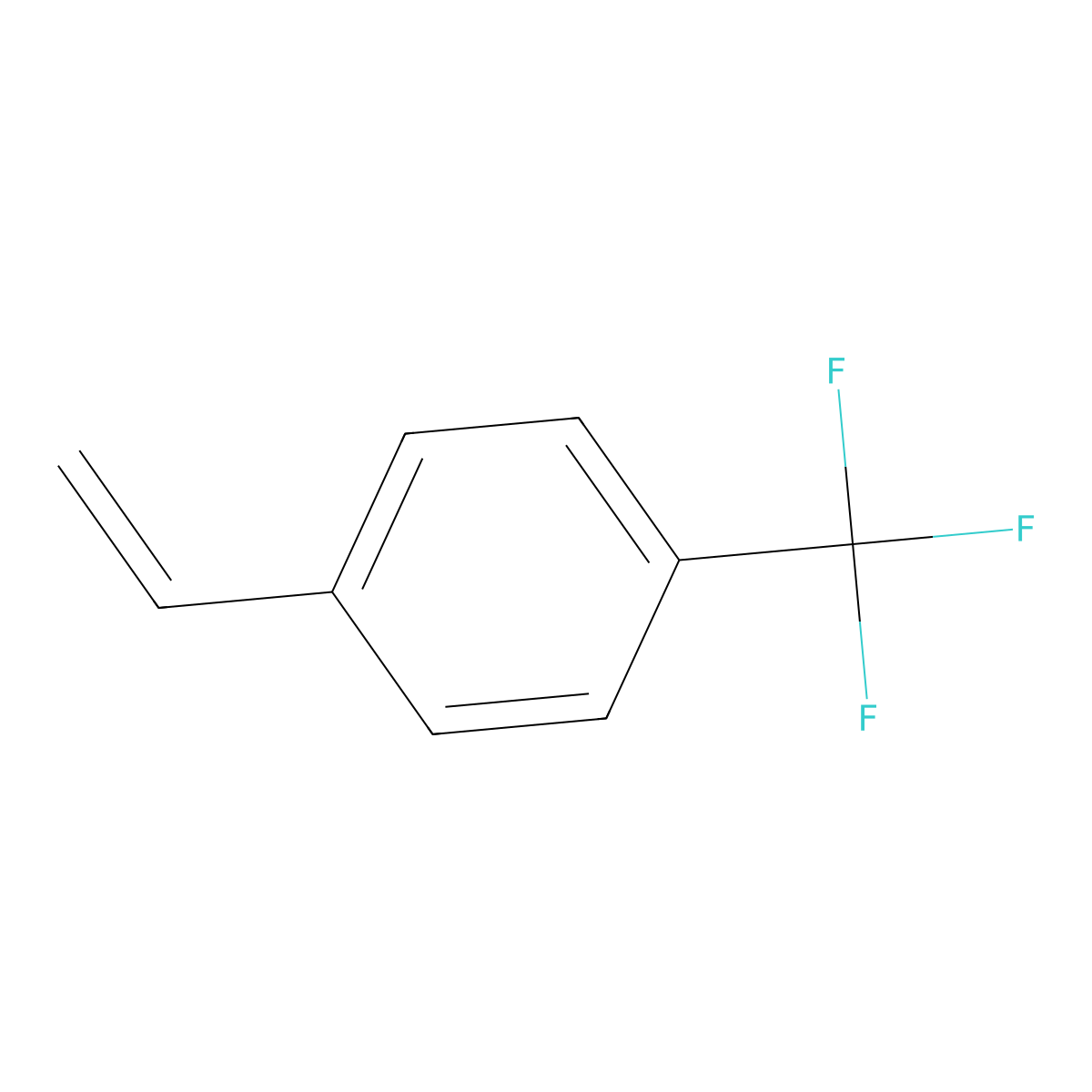 1-Ethenyl-4-(trifluoromethyl)benzene molecular structure, CAS 402-50-6